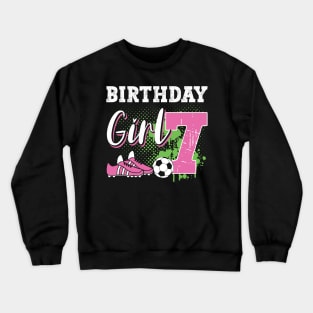 Soccer Player Birthday 7 Year Old Girl 7th Birthday Gift For Boys Kids Toddlers Crewneck Sweatshirt